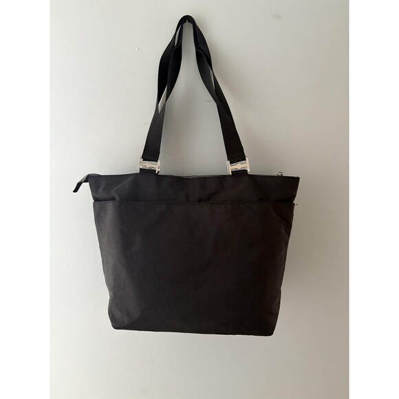 Baggallini Tote Bag Womens Black Nylon Zipper Shoulder Work Travel Shopper Large - Picture 2 of 14